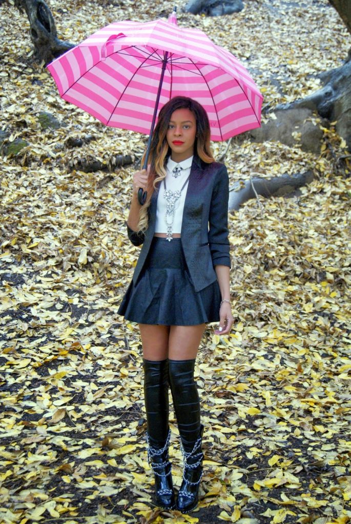 allthingsslim, leather boots, leather thigh highs, chain boots, DIY, circle skirt,