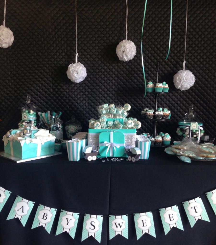 candy station, pomander balls, apothecary jars, allthingsslim, baby shower, party inspiration