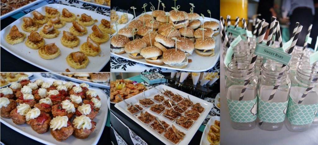 party inspiration, breakfast at tiffany's party, allthingsslim, mini sliders, 