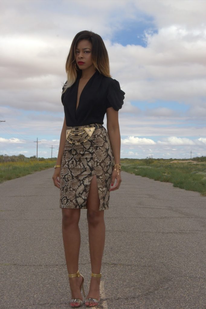 altazarra for target python print pencil skirt, ombre hair, allthingsslim