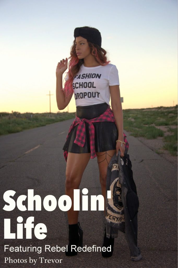 back to school outfits plaid shirt ; pink hair; allthingsslim