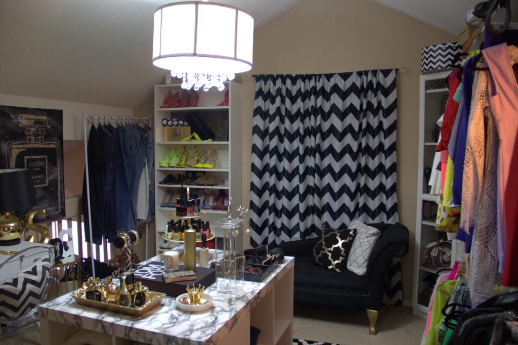 ikea closet hack, walk in closet, closet island