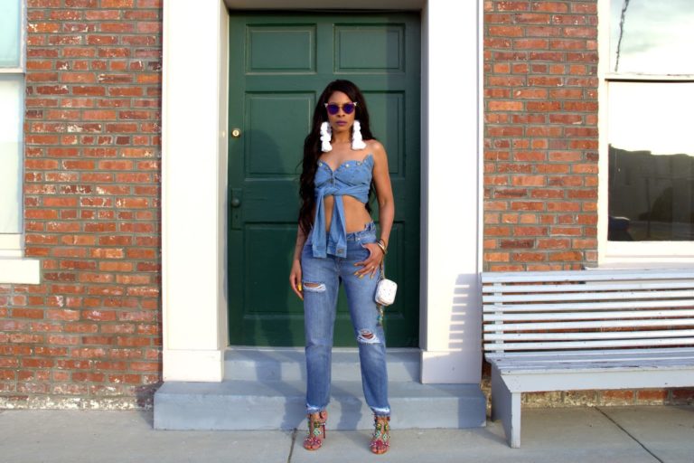 SHINING IN DOUBLE DENIM