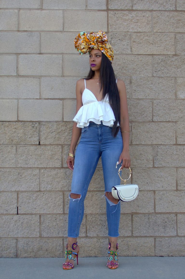HOW TO ROCK A HEADWRAP: JEANS AND A TOP