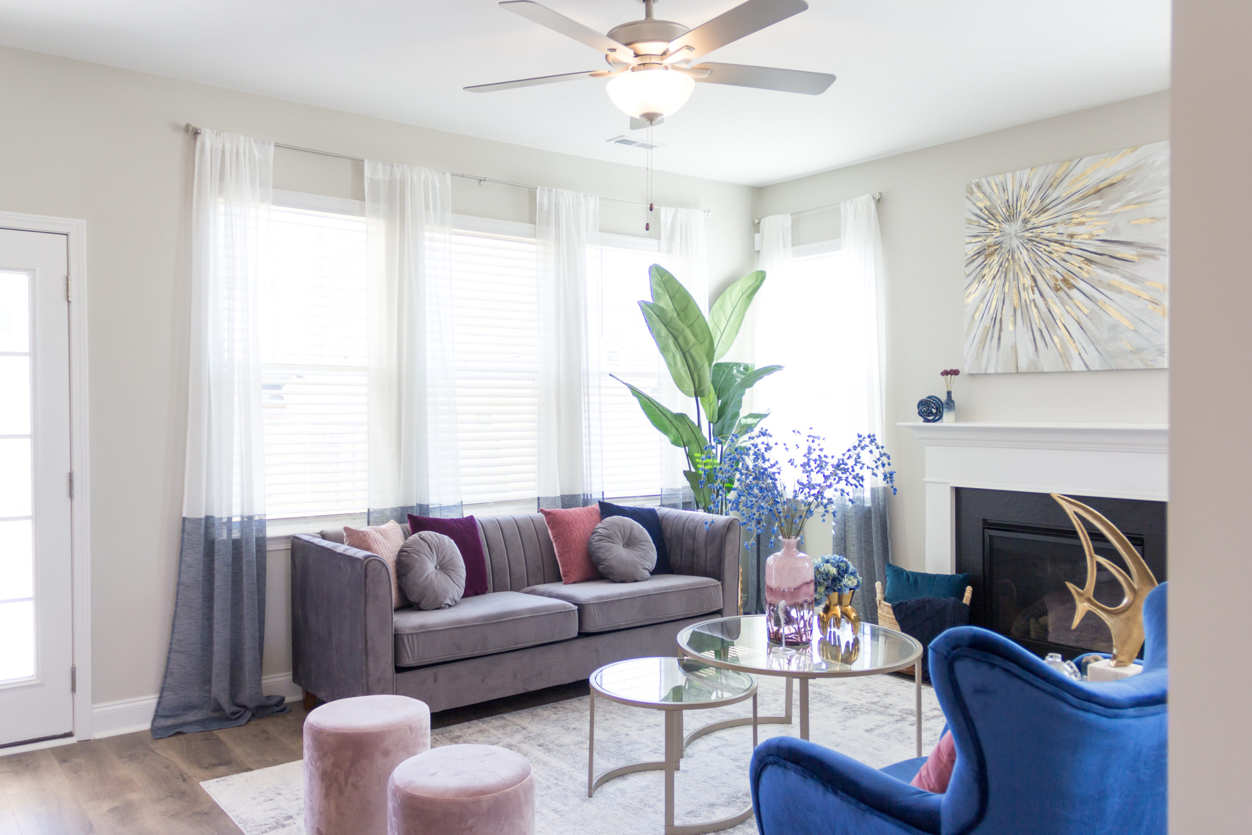Jewel toned living room