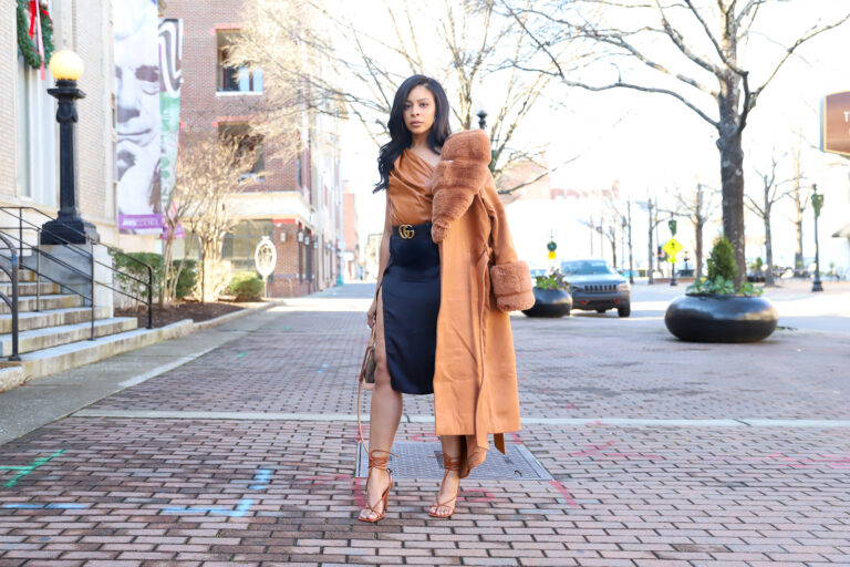 Camel Coat + Faux Fur