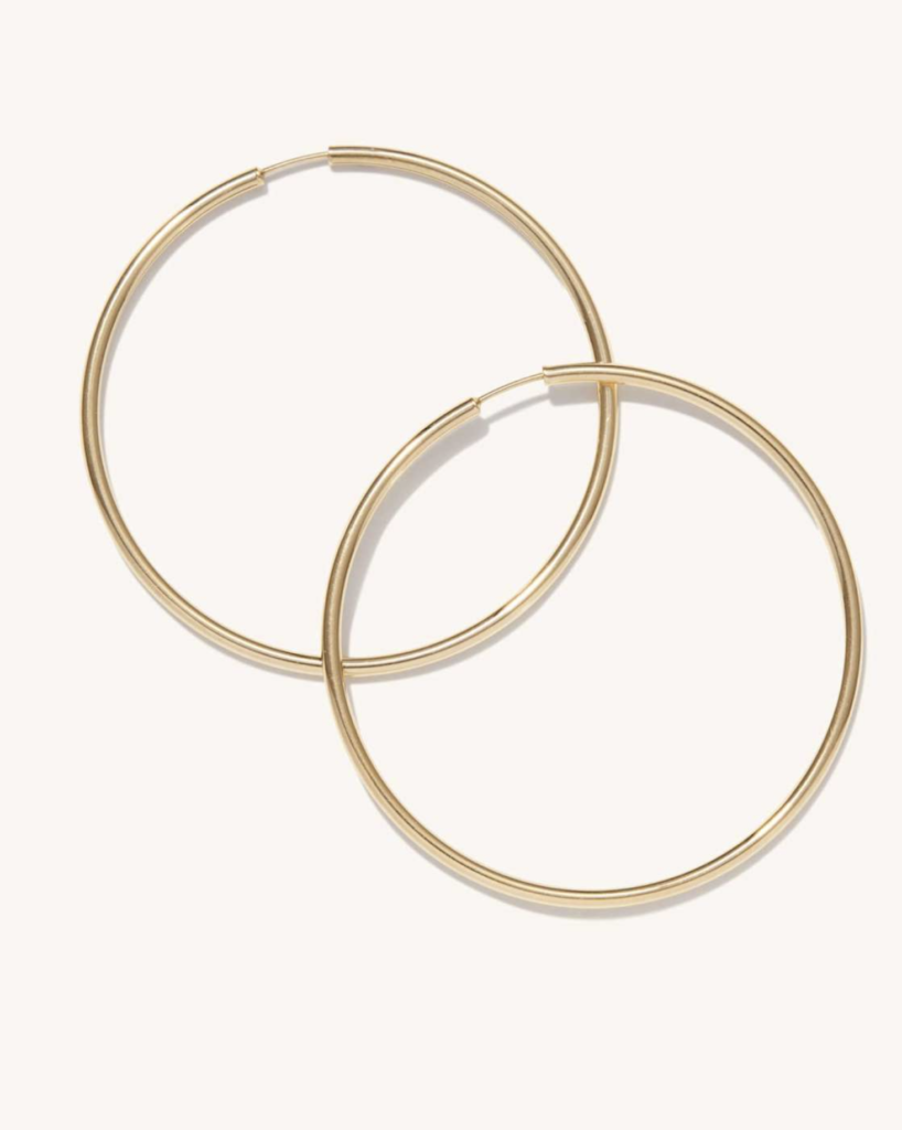 Mejuri 14k gold hoop earrings
