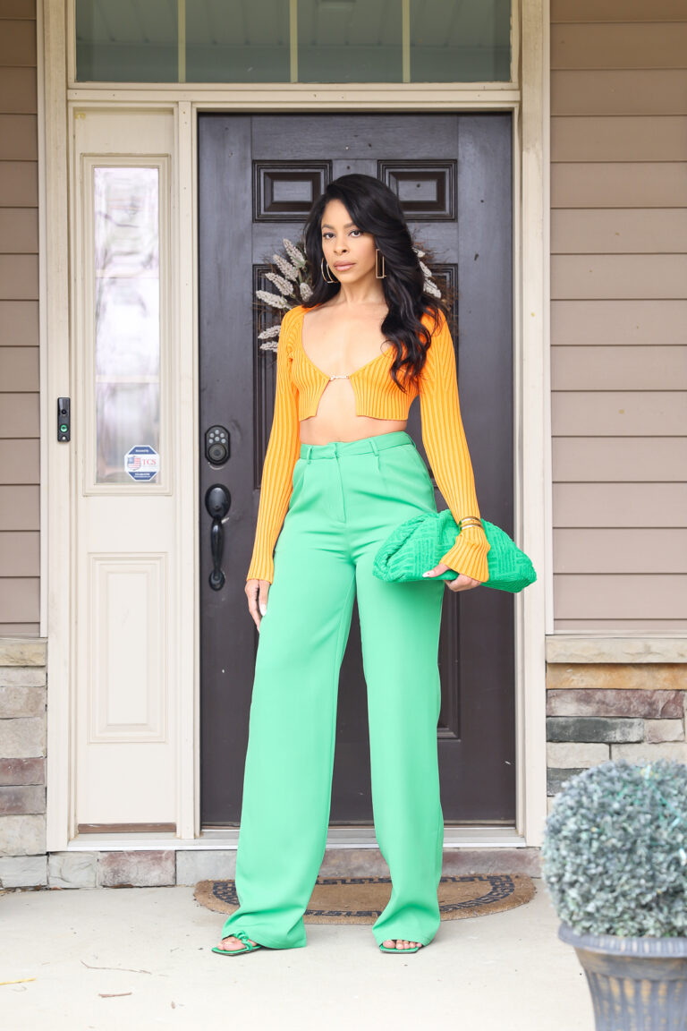 Dopamine Dressing In THAT Shade Of Green And Orange