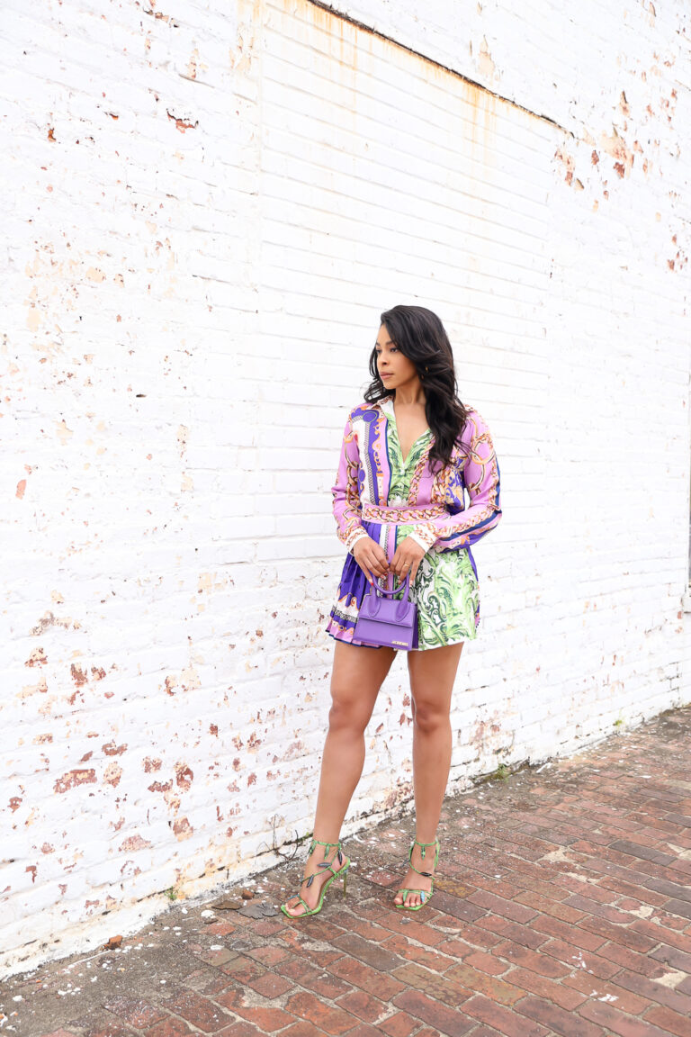 Two Piece scarf Print Skirt Set
